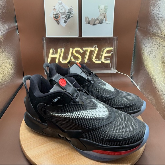Nike Adapt BB Black/White/Bright Crimson Auto Laces Mens SZ 11 - Main Image